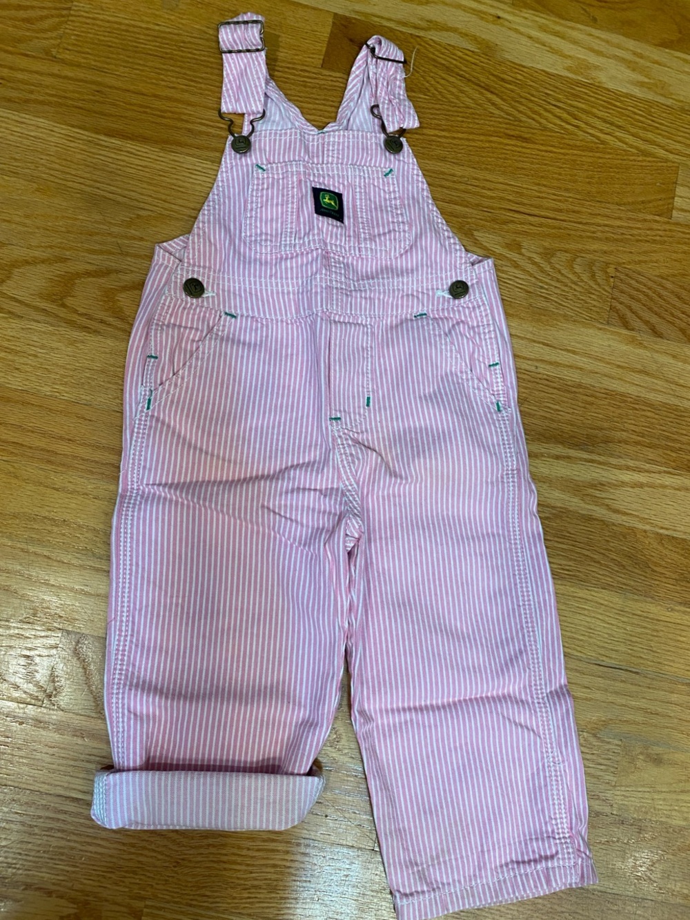 John Deere Pink Stripe Children's Overalls